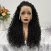300% Density Double Drawn Pissy Curly 13x4 Transparent Lace Full Frontal Wig